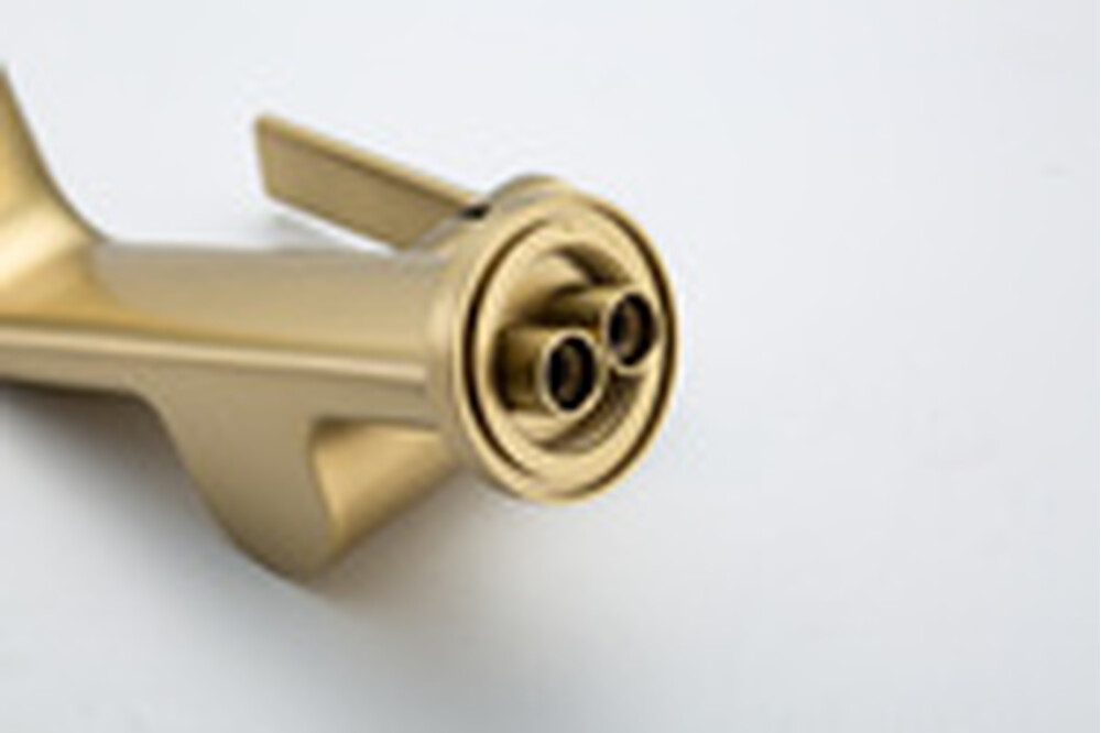 1088-3 Смеситель Тюльпан Frap. шар на гайке, (сатин золотой)