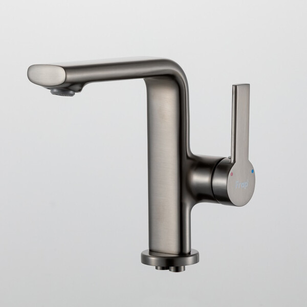 1088-9 Смеситель Тюльпан Frap. шар на гайке, (черн оруж сталь)