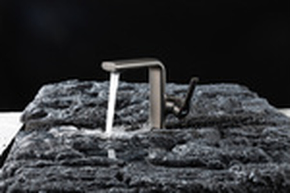 1088-9 Смеситель Тюльпан Frap. шар на гайке, (черн оруж сталь)