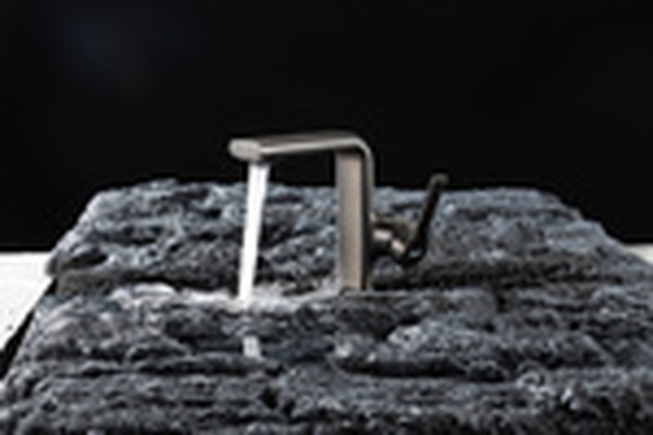 1088-9 Смеситель Тюльпан Frap. шар на гайке, (черн оруж сталь)