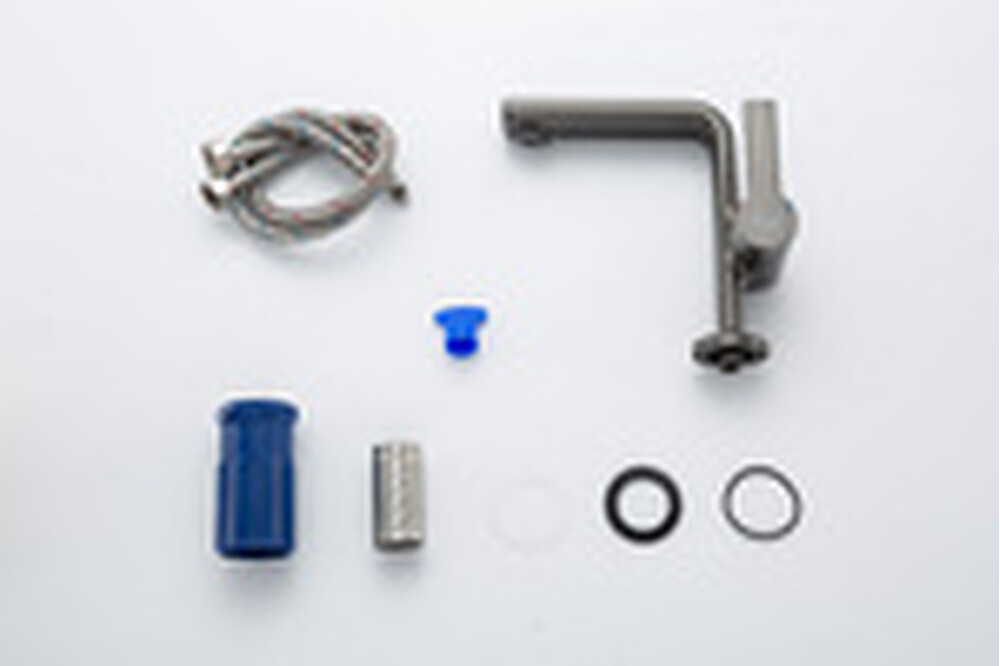 1088-9 Смеситель Тюльпан Frap. шар на гайке, (черн оруж сталь)