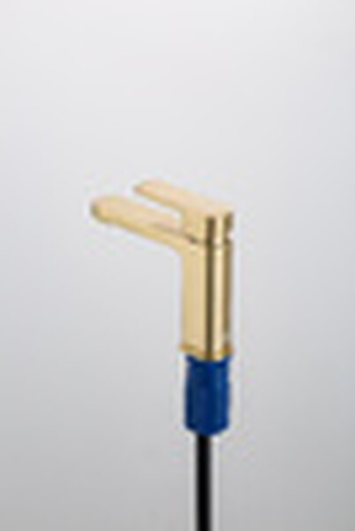 1089-3 Смеситель Тюльпан Frap. шар на гайке, (сатин золотой)