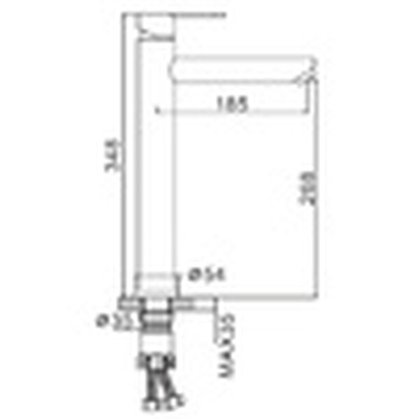 10801-29 Смеситель Тюльпан Frap d-35 Высокий (оруж сталь)