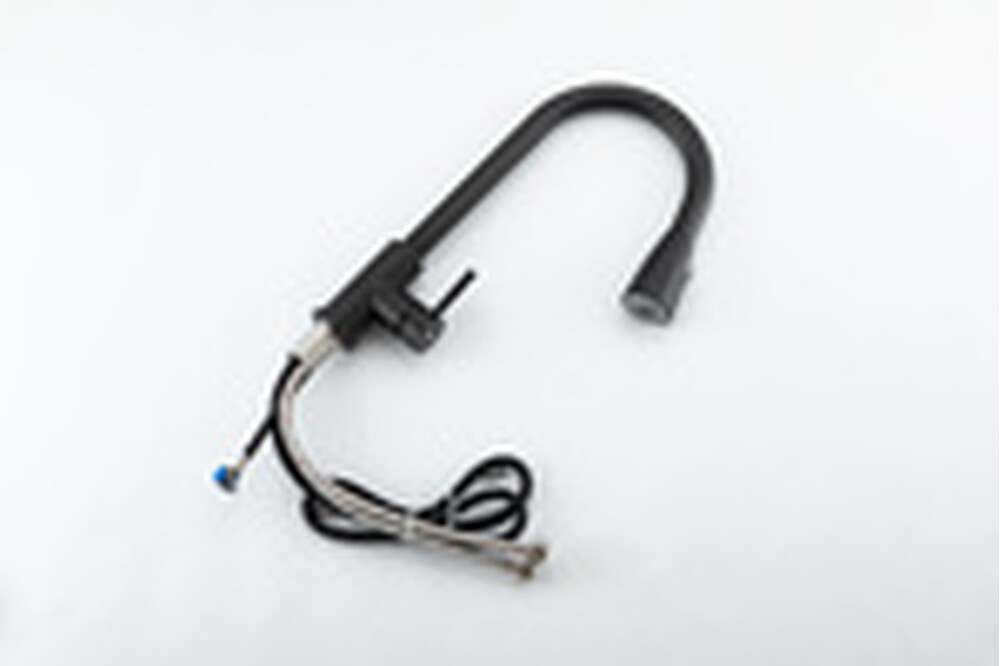 60991-6 Смеситель Кухня Frap d-35 с выдвижной лейкой (черный)