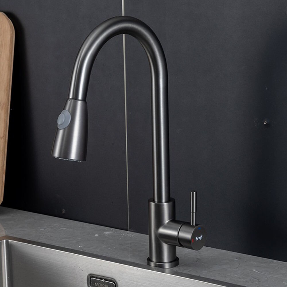 60991-9 Смеситель Кухня Frap d-35 с выдвижной лейкой (оруж сталь)