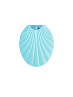 Сиденье д/унитаза жесткое РАКУШКА голубой