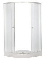 Душевой уголок ER0508-C4 80*80*195см, низ. под.ст.тонир, проф.хром.