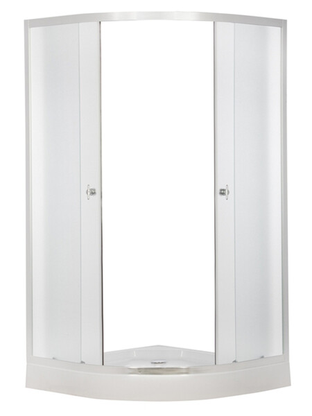 Душевой уголок ER0508-C4 80*80*195см, низ. под.ст.тонир, проф.хром.