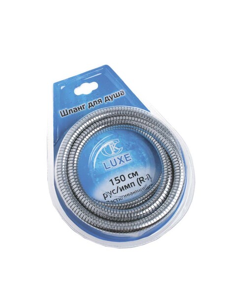 Шланг душевой рус/имп 1,5 м СТК ЛЮКС (растягивающийся) блистер (8805)*