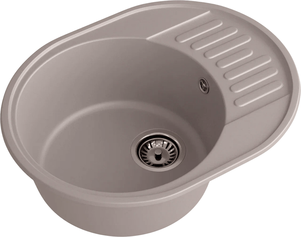 Мойка SANTREK AQUA Ovola SAO617 чаша + крыло 617*480 мм (песочный) (+сифон)