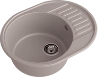 Мойка SANTREK AQUA Ovola SAO617 чаша + крыло 617*480 мм (песочный) (+сифон)