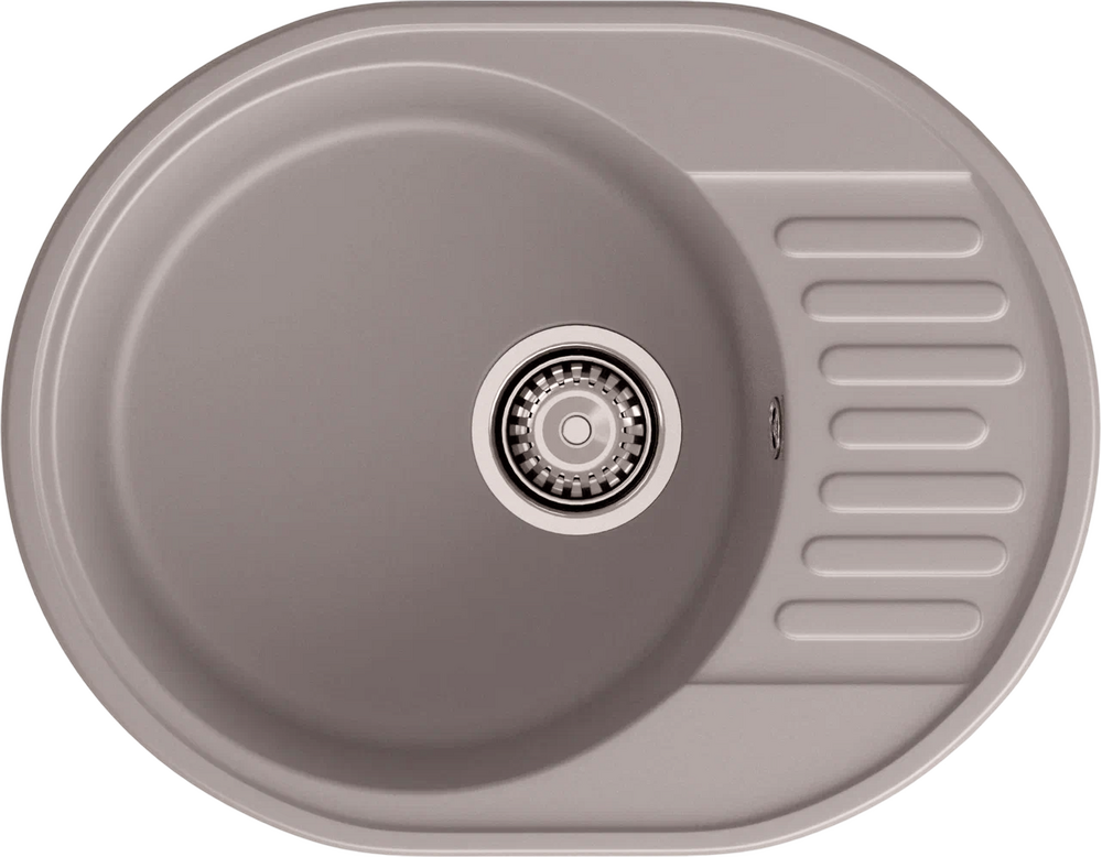 Мойка SANTREK AQUA Ovola SAO617 чаша + крыло 617*480 мм (песочный) (+сифон)