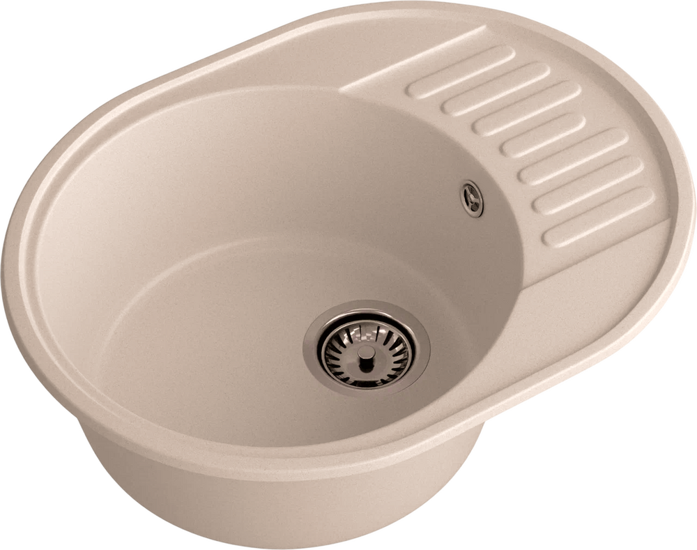 Мойка SANTREK AQUA Ovola SAO617 чаша + крыло 617*480 мм (бежевый) (+сифон)