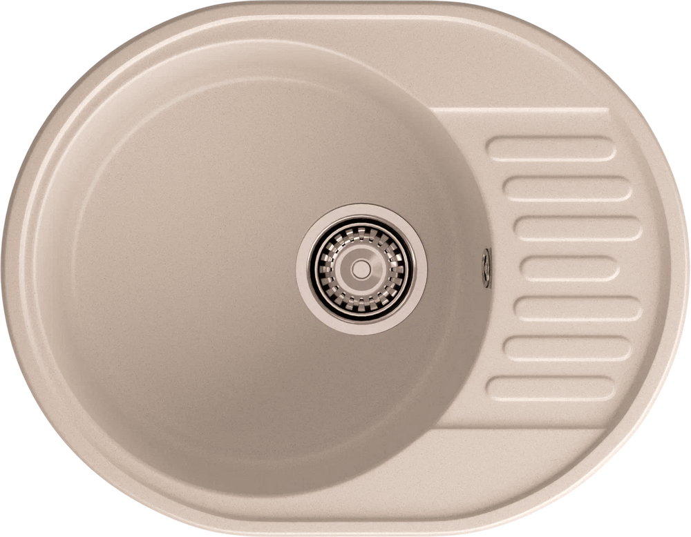 Мойка SANTREK AQUA Ovola SAO617 чаша + крыло 617*480 мм (бежевый) (+сифон)