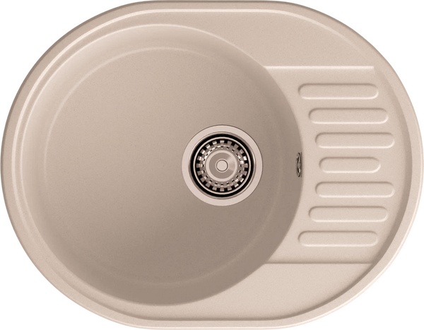 Мойка SANTREK AQUA Ovola SAO617 чаша + крыло 617*480 мм (бежевый) (+сифон)
