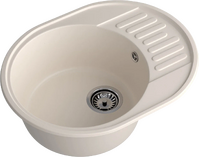 Мойка SANTREK AQUA Ovola SAO617 чаша + крыло 617*480 мм (белый) (+сифон)
