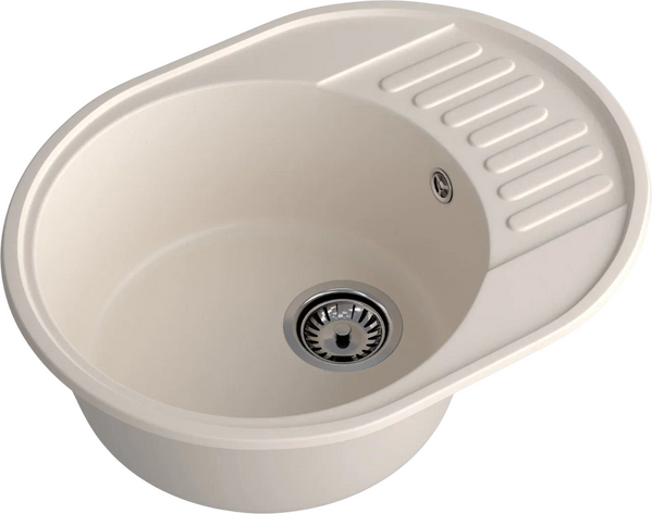 Мойка SANTREK AQUA Ovola SAO617 чаша + крыло 617*480 мм (белый) (+сифон)