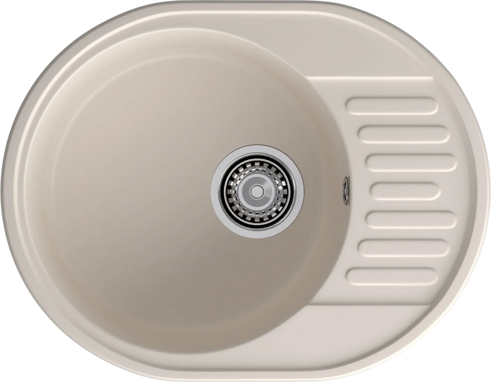 Мойка SANTREK AQUA Ovola SAO617 чаша + крыло 617*480 мм (белый) (+сифон)