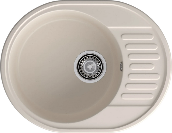 Мойка SANTREK AQUA Ovola SAO617 чаша + крыло 617*480 мм (белый) (+сифон)