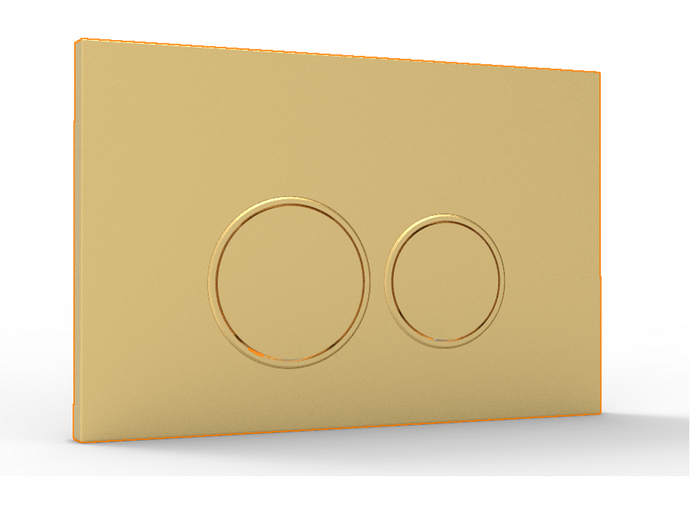 Клавиша смыва   HOLLER PVD BGRC, золотой сатин (162*240*16) 