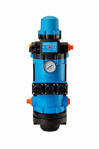 Насос-автомат поверхностный ДЖИЛЕКС Комфорт Про 80/40 (1100 Вт, 80 л/мин, глубина всасывания 7 м, выс. подъема 40 м, пласт. корп.) 4004