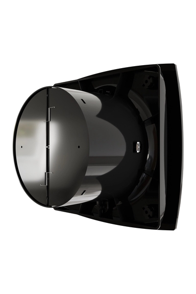 Вентилятор ERA WAVE D120С Black classic накладной обр.клапан (чёрный)