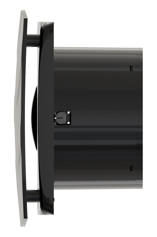 Вентилятор ERA WAVE D120С Black classic накладной обр.клапан (чёрный)
