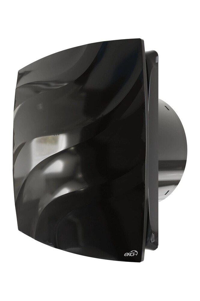 Вентилятор ERA WAVE D120С Black classic накладной обр.клапан (чёрный)