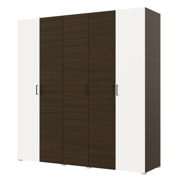  Шкаф Бостон 2000 5 створок, 4 ящика, 4 полки М Венге/Белый (11 мест)