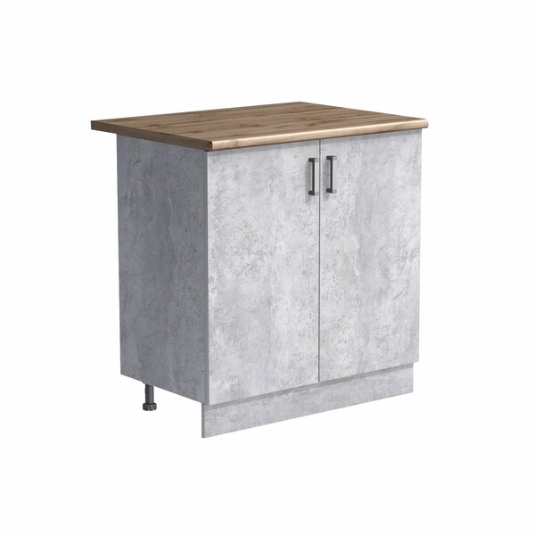 Рабочий стол 60 цвет Бетон столешница Дуб вотан SANTREK HOME (ЛДСП)