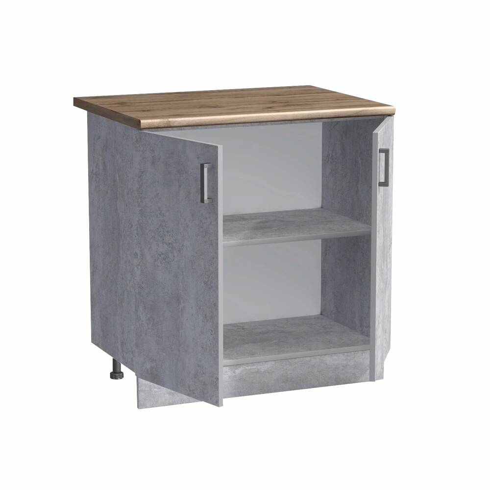 Рабочий стол 80 цвет Бетон столешница Дуб вотан SANTREK HOME (ЛДСП)