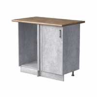 Рабочий стол угловой универсальный 100 цвет Бетон столешница Дуб вотан SANTREK HOME (ЛДСП)