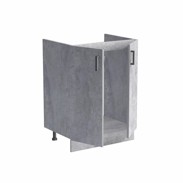 Тумба 80*60 цвет Бетон (2 дверцы) SANTREK HOME (ЛДСП)