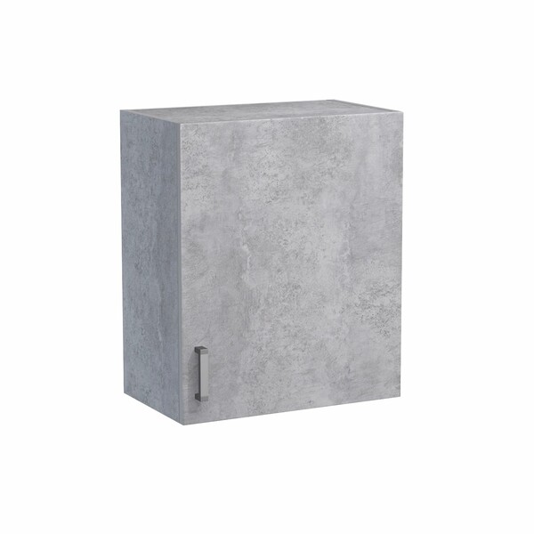 Шкаф для посуды 60 (1 дверь) цвет Бетон (под сушку) SANTREK HOME (ЛДСП)