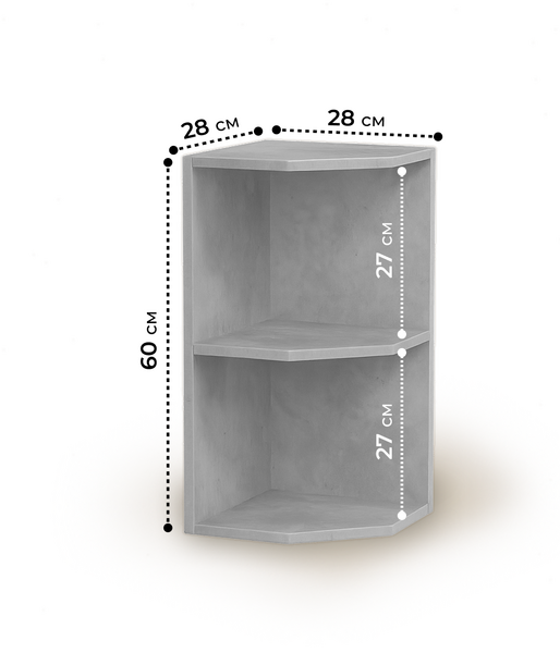 Шкаф-полка 300 цвет Бетон SANTREK HOME (ЛДСП)