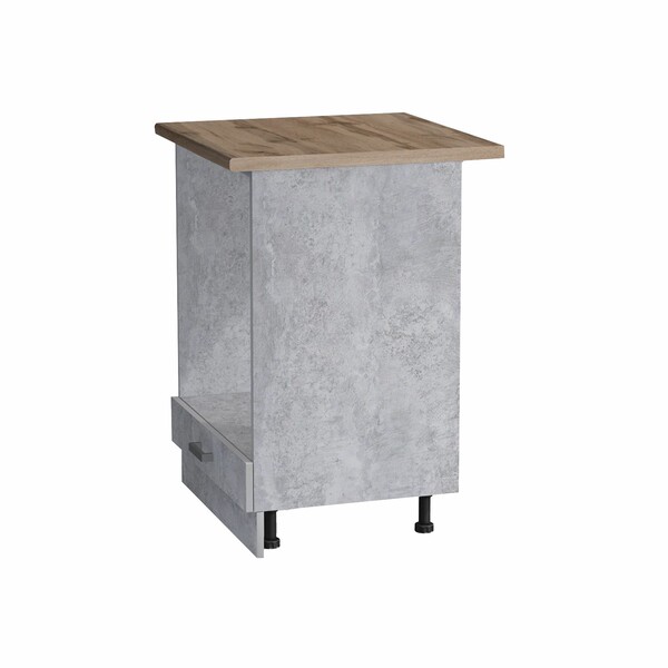 Рабочий стол под духовой шкаф 60 цвет Бетон столешница Дуб вотан SANTREK HOME (ЛДСП)