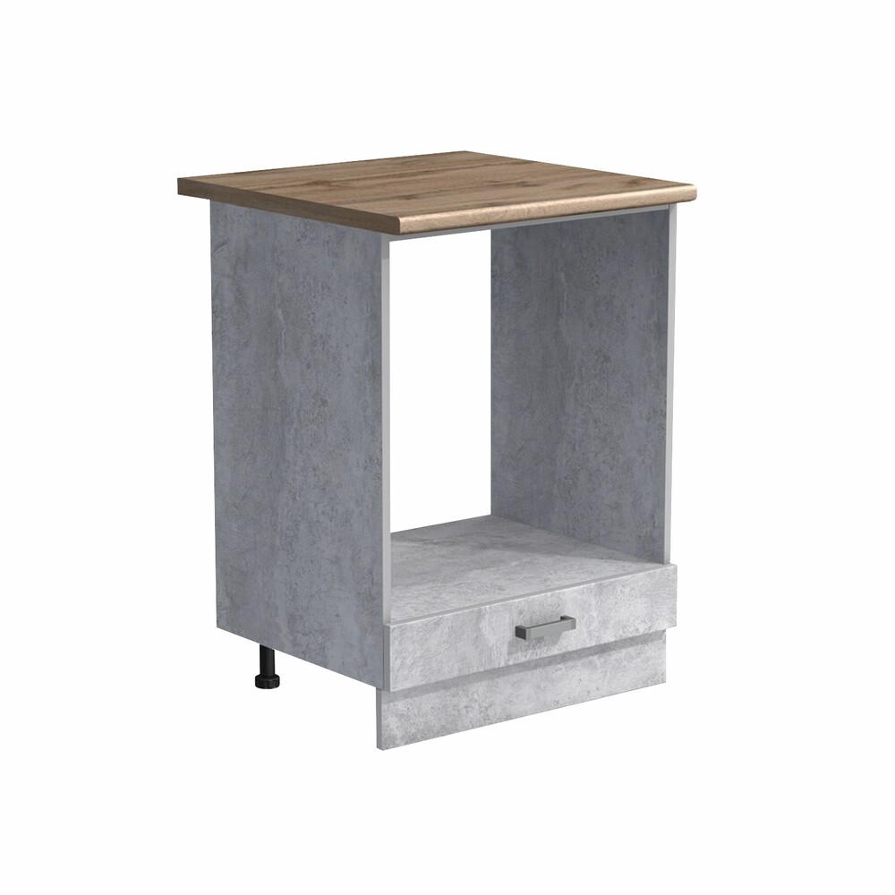 Рабочий стол под духовой шкаф 60 цвет Бетон столешница Дуб вотан SANTREK HOME (ЛДСП)