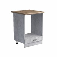 Рабочий стол под духовой шкаф 60 цвет Бетон столешница Дуб вотан SANTREK HOME (ЛДСП)