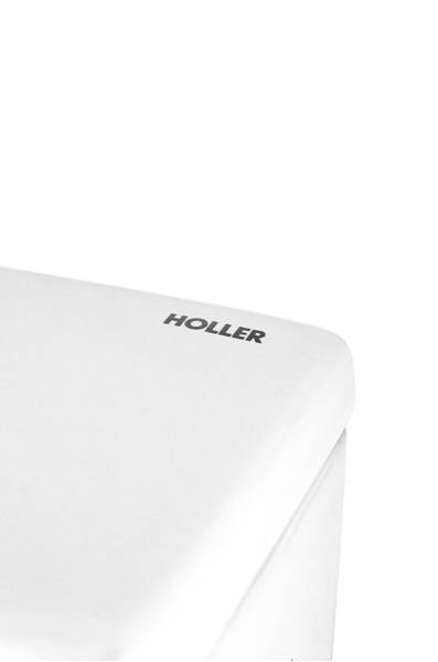 Унитаз-компакт безободковый (Торнадо) HOLLER LAN TORNADO (650*370*830мм, сиденье дюропласт с микролифтом, арматура 2-х режимная)  (2 места) белый