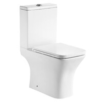 Унитаз-компакт безободковый (Торнадо) HOLLER TOKO TORNADO (640*360*830мм, сиденье дюропласт с микролифтом, арматура 2-х режимная)  (2 места) белый