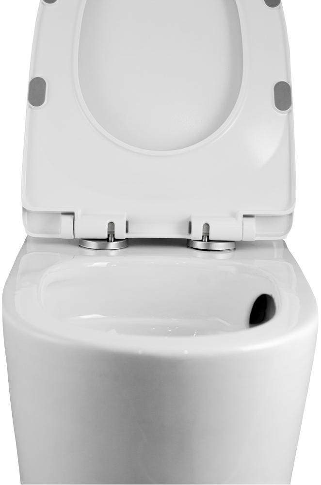Унитаз-моноблок безободковый (Торнадо) HOLLER FLOX (700*370*680мм, сиденье дюропласт с микролифтом, арматура 2-х режимная)  (1 место) белый