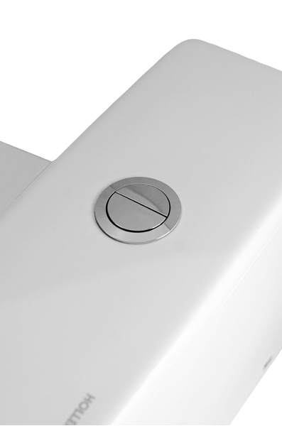 Унитаз-моноблок безободковый (Торнадо) HOLLER FLOX (700*370*680мм, сиденье дюропласт с микролифтом, арматура 2-х режимная)  (1 место) белый