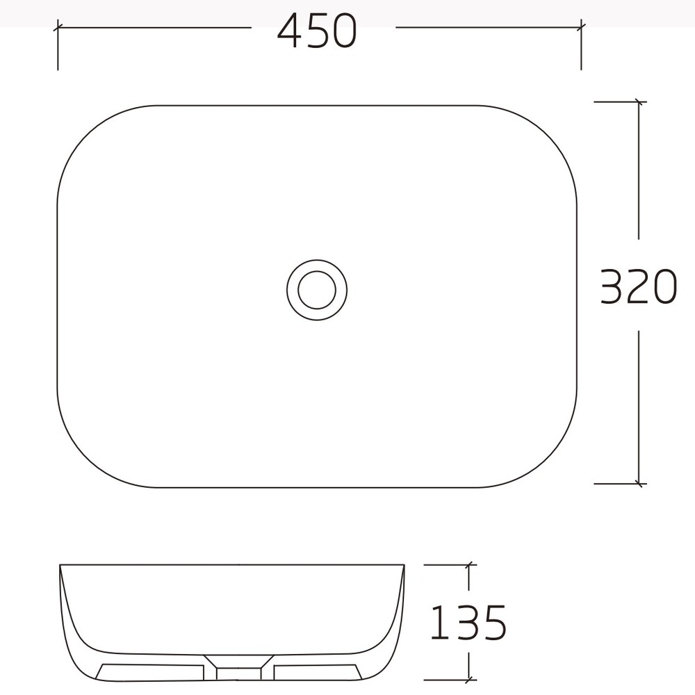 Раковина накладная HOLLER K-6513-SZ3 (450*320*135мм), темный мрамор