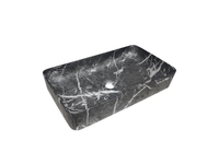 Раковина накладная HOLLER K-6260-60-SZ3 (610*345*110мм), темный мрамор