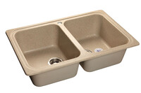 Мойка для кухни GranFest Композит STANDART 780K 2 чаши 780*510 мм (S-780K песочный)