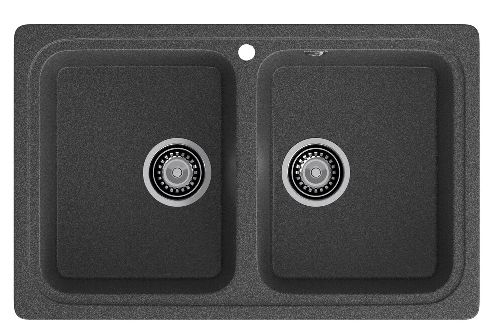 Мойка SANTREK AQUA PRO BOXY SA-S780K  2 чаши 780*510 мм (графит-309) (без сифона)