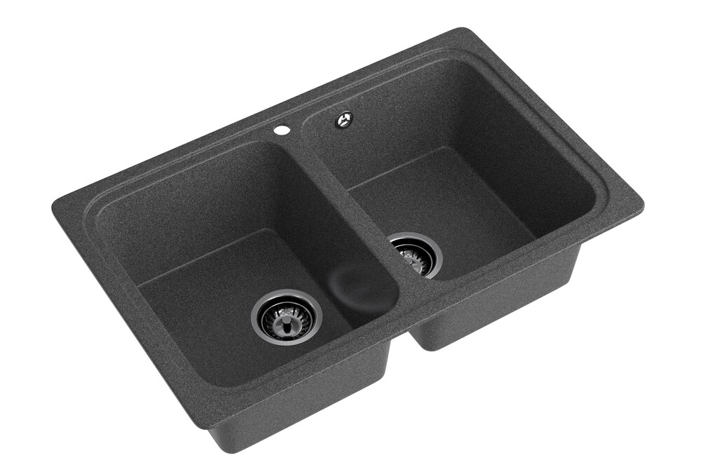 Мойка SANTREK AQUA PRO BOXY SA-S780K  2 чаши 780*510 мм (графит-309) (без сифона)