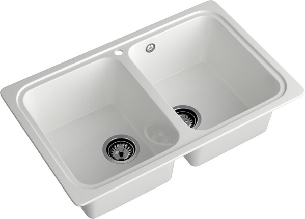 Мойка SANTREK AQUA PRO BOXY SA-S780K  2 чаши 780*510 мм (иней-321) (без сифона)