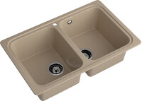 Мойка SANTREK AQUA PRO BOXY SA-S780K  2 чаши 780*510 мм (песок-302) (без сифона)