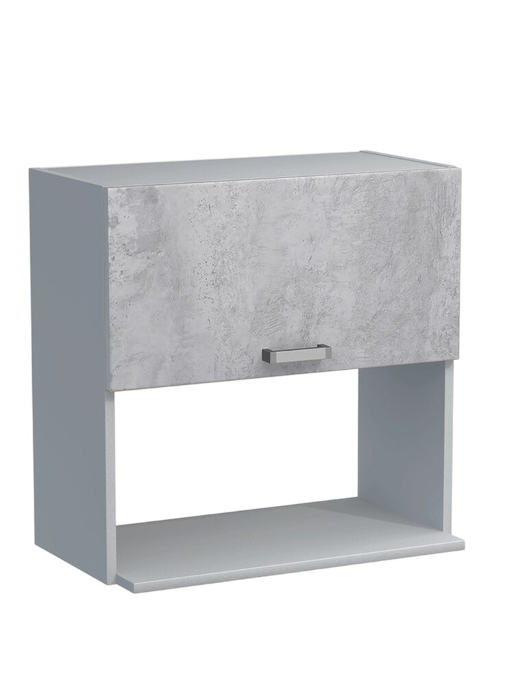 Шкаф навесной под микроволновку 50 цвет Бетон SANTREK HOME (ЛДСП)